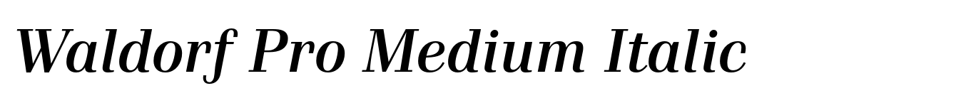 Waldorf Pro Medium Italic